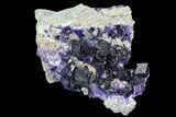 Purple Cubic Fluorite Crystal Cluster - Morocco #108699-1